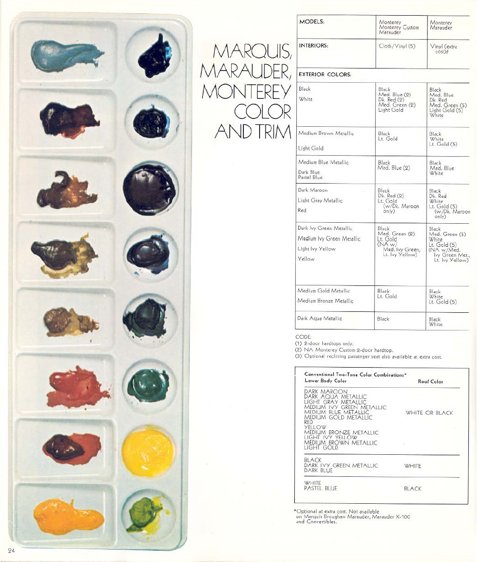 1970 Mercury Brochure Page 2